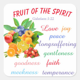 Fruit van gedistilleerde dranken vierkante sticker