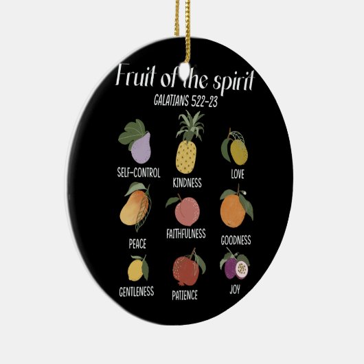 Fruit van het Christelijke geloof Jezus God Love Keramisch Ornament (Rechts)