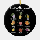 Fruit van het Christelijke geloof Jezus God Love Keramisch Ornament (Voorkant)