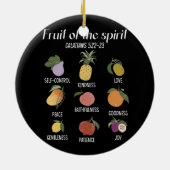 Fruit van het Christelijke geloof Jezus God Love Keramisch Ornament (Achterkant)