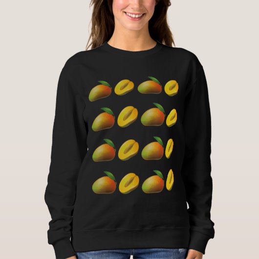 Fruit Vegans Mango Patroon Fruitarian Mango Trui (Voorkant)