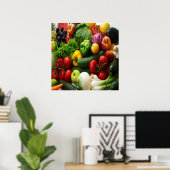 FRUIT & VEGETABLES POSTER (Thuiskantoor)