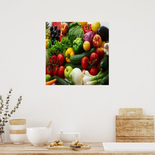 FRUIT & VEGETABLES POSTER (Keuken)