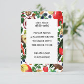 Fruit Veggie Watercolor FRESH OFF MARKET Recipe  Informatiekaartje (Staand voorkant)