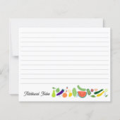 Fruit Veggies CUSTOM Bridal Shower Recipe Card (Achterkant)