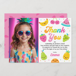 Fruit Verjaardag Bedankt Card, Fruit Party Kaart