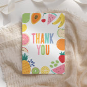 Fruit verjaardagsfeestje bedankkaart