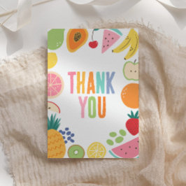 Fruit verjaardagsfeestje bedankkaart