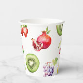 Fruit verjaardagsfeestje papieren bekers (Achterkant)