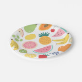 Fruit verjaardagsfeestje papieren bordje (Gekanteld)