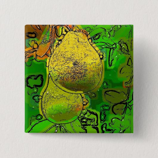 FRUIT VIERKANTE BUTTON 5,1 CM (Voorkant)