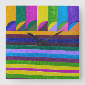 "Fruit" Vierkante Klok