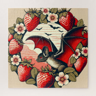 Fruit Vleermuis Cutie Taart Fruitig Vleermuizen Legpuzzel