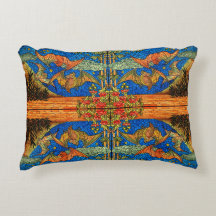 Fruit vleermuis Glas in lood look mozaïek blauw si