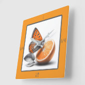 Fruit - Vlinderwandklok Vierkante Klok (Hoek)