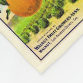 Fruit & Voedsel Labels Patchwork Fleece Deken (Hoek)