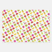 Fruit Voedsel Patroon Kleurrijk Aardbei Watermeloe Inpakpapier Vel (Voorkant 3)