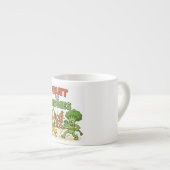 Fruit vs Veggies - Grappig Tug of War Cartoon Desi Espresso Kop (Voorkant rechts)