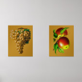 Fruit Wall Art Druiven en Appels Muurkunst Sets (Voorkant)