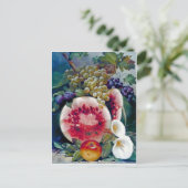 Fruit Watermelon Grape Apple Still life Briefkaart (Staand voorkant)