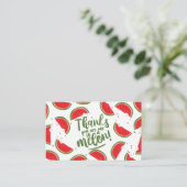 Fruit Watermelon Red Cute Hartelijk dank  Visitekaartje (Staand voorkant)