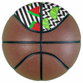 Fruit Watermelon Stripe Limoen Herringbone Basketb Mini Basketbal (Rechts)