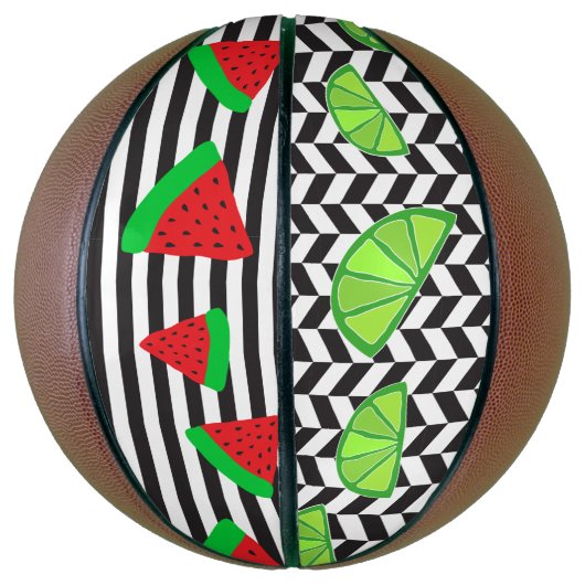 Fruit Watermelon Stripe Limoen Herringbone Basketb Mini Basketbal (Verticaal)
