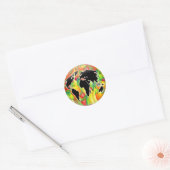 Fruit Wereldbol Ronde Sticker (Envelop)