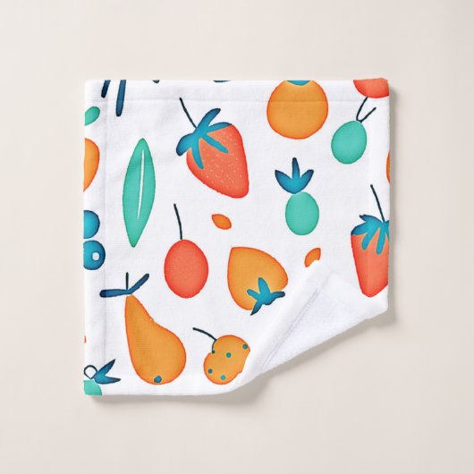 Fruit Whimsy: speels patroon Bad Handdoek (Wasdoekje)