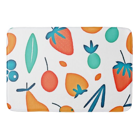 Fruit Whimsy: speels patroon Badmat (Voorkant)