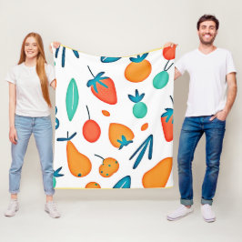 Fruit Whimsy: speels patroon Fleece Deken
