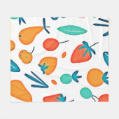 Fruit Whimsy: speels patroon Fleece Deken (Voorkant (Horizontaal))
