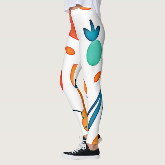Fruit Whimsy: speels patroon Leggings (Links)