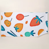 Fruit Whimsy: speels patroon Strandlaken (Voorkant)