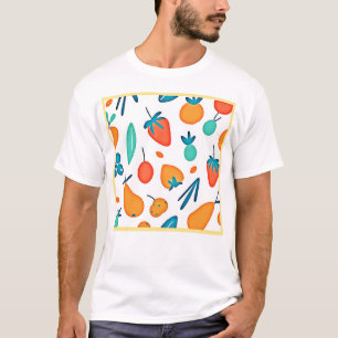 Fruit Whimsy: speels patroon T-shirt