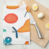 Fruit Whimsy: speels patroon Theedoek (Quarter Fold)