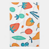 Fruit Whimsy: speels patroon Theedoek (Verticaal)