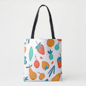 Fruit Whimsy: speels patroon Tote Bag (Voorkant)
