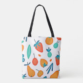Fruit Whimsy: speels patroon Tote Bag (Achterkant)