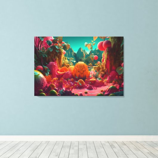 Fruit World Canvas Afdruk (Insitu (Houten vloer))