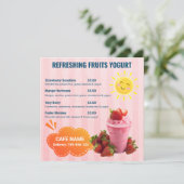 Fruit Yoghurt Drinken Flat Menu (Staand voorkant)