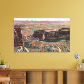 Fruita Canyon en Monument Rim Drive Canvas Afdruk (Insitu (Woonkamer))