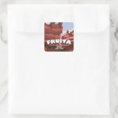 Fruita Capitol Reef National Park Utah Vierkante Sticker (Tas)