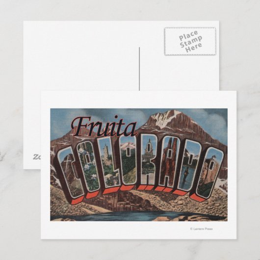 Fruita, Colorado - grote letterscènes Briefkaart (Voorkant / Achterkant)