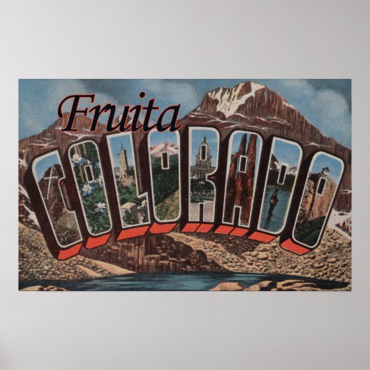 Fruita, Colorado - grote letterscènes Poster (Voorkant)