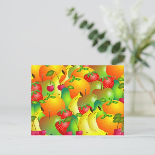 Fruitachtergrond Briefkaart (Staand voorkant)