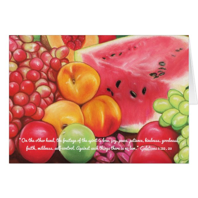 Fruitage of Spirit ~ Scripture ~ Fruit Pastels (Voorkant Horizontaal)