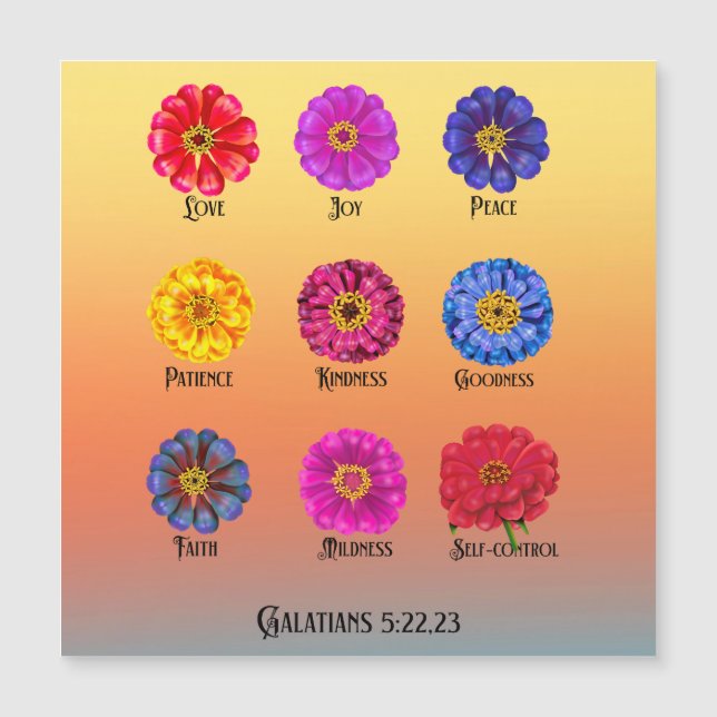 Fruitage of the spirit With Zinnias  (Voorkant)