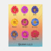 Fruitage of the spirit With Zinnias  Fleece Deken (Voorkant)