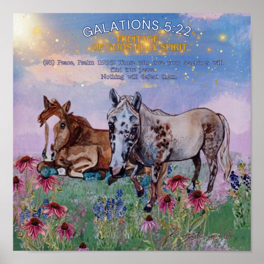 fruitage van goden Heilige Geest vredespaarden Poster (Voorkant)